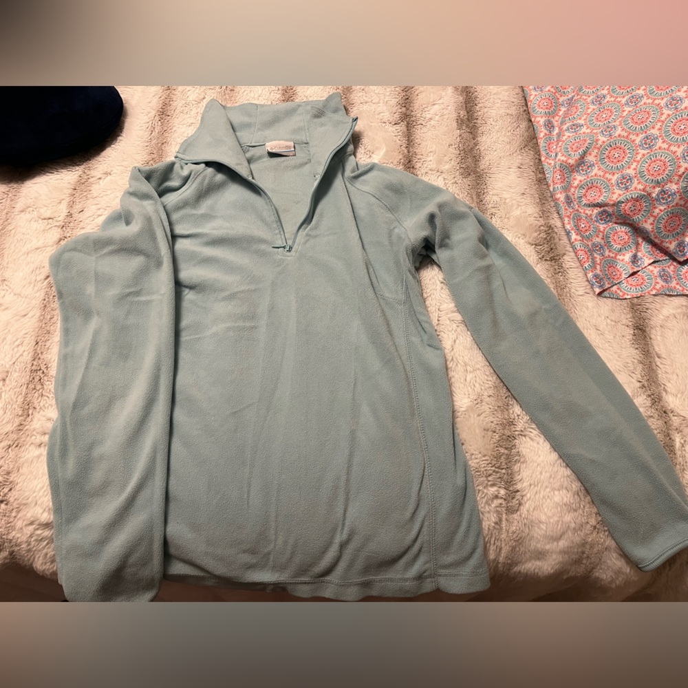 Columbia Soft Blue Cowl Neck Sweater